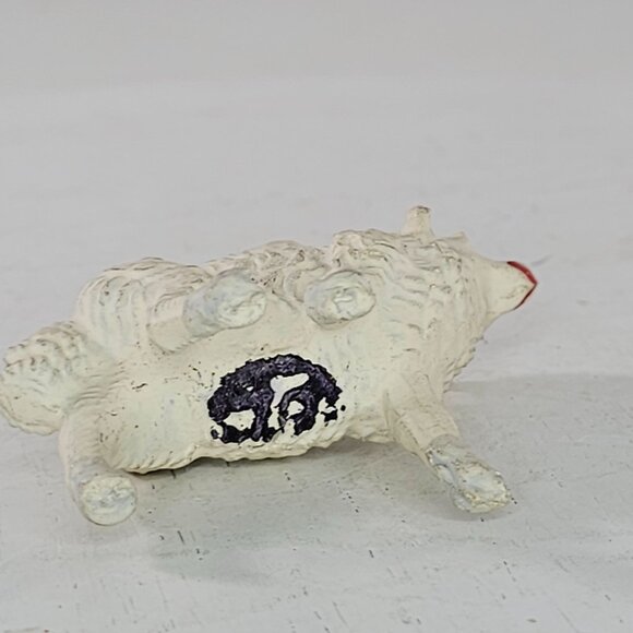 Vintage Chalkware Plaster Sheep Figurine Made In Italy Miniature - Picture 5 of 7